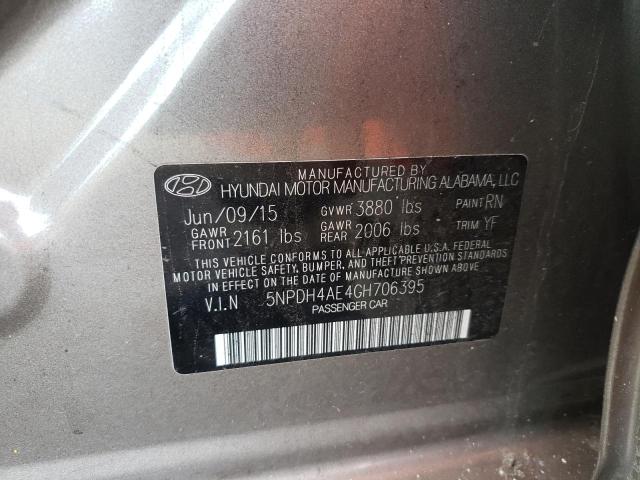 5NPDH4AE4GH706395 - 2016 HYUNDAI ELANTRA SE GOLD photo 12