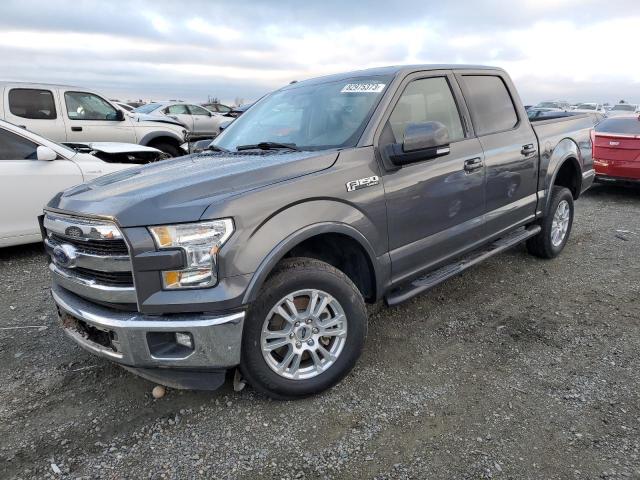 1FTEW1CF3GKF33095 - 2016 FORD F150 SUPERCREW GRAY photo 1