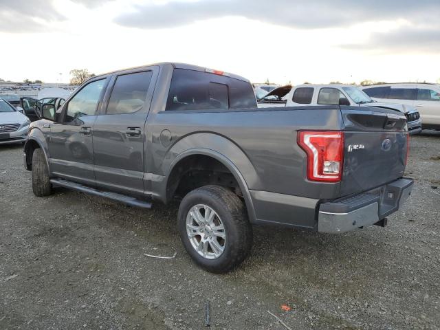 1FTEW1CF3GKF33095 - 2016 FORD F150 SUPERCREW GRAY photo 2