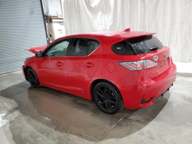 JTHKD5BH8E2190606 - 2014 LEXUS CT 200 RED photo 2