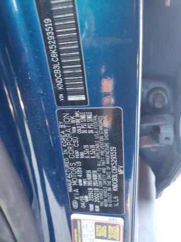 KNDCB3LC6K5293519 - 2019 KIA NIRO FE BLUE photo 12