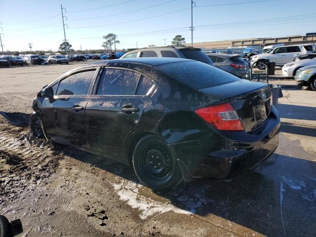 2HGFB2F58CH587150 - 2012 HONDA CIVIC LX BLACK photo 2