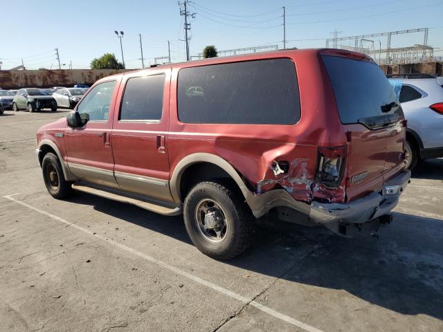1FMNU42S32EA53406 - 2002 FORD EXCURSION LIMITED BURGUNDY photo 2