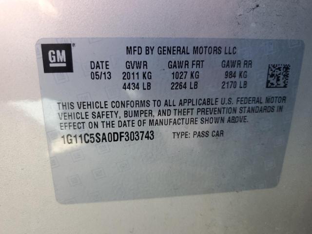 1G11C5SA0DF303743 - 2013 CHEVROLET MALIBU 1LT 金色 照片 13