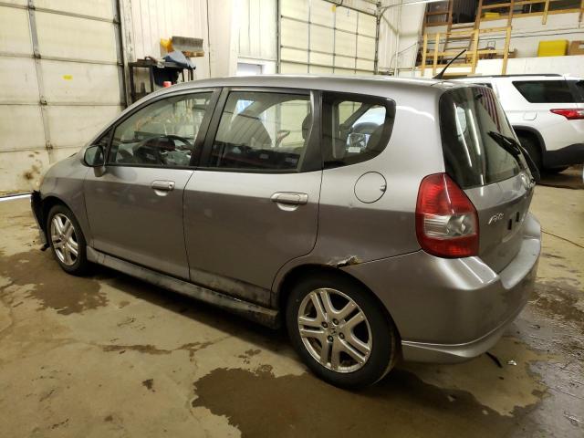 JHMGD37637S004197 - 2007 HONDA FIT S SILVER photo 2