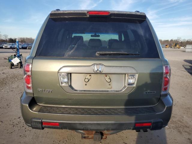 5FNYF18597B006950 - 2007 HONDA PILOT EXL GREEN photo 6