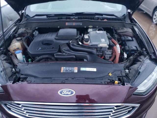 3FA6P0LU3HR277098 - 2017 FORD FUSION SE HYBRID MAROON photo 11