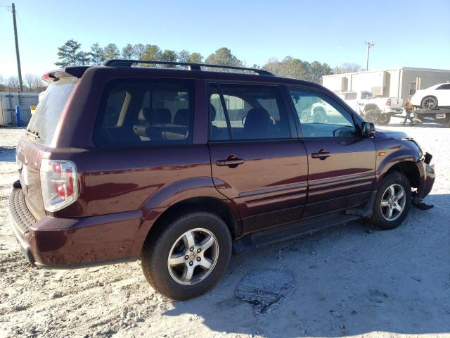 5FNYF18598B010384 - 2008 HONDA PILOT EXL MAROON photo 3