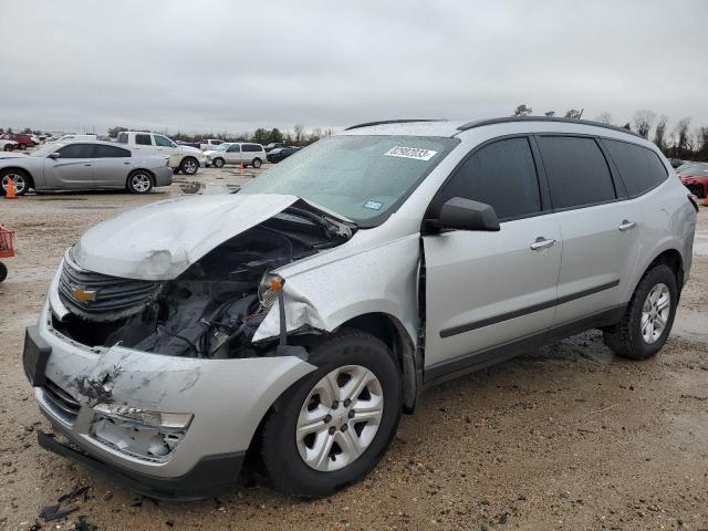 1GNKRFKD0FJ381019 - 2015 CHEVROLET TRAVERSE LS SILVER photo 1