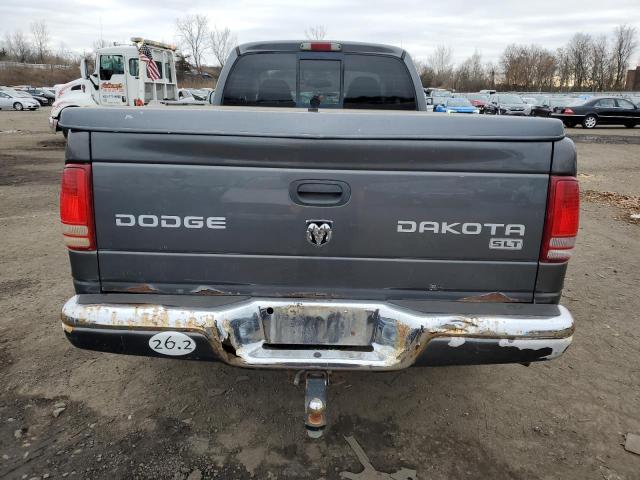 1D7HG42N54S542399 - 2004 DODGE DAKOTA SLT GRAY photo 6