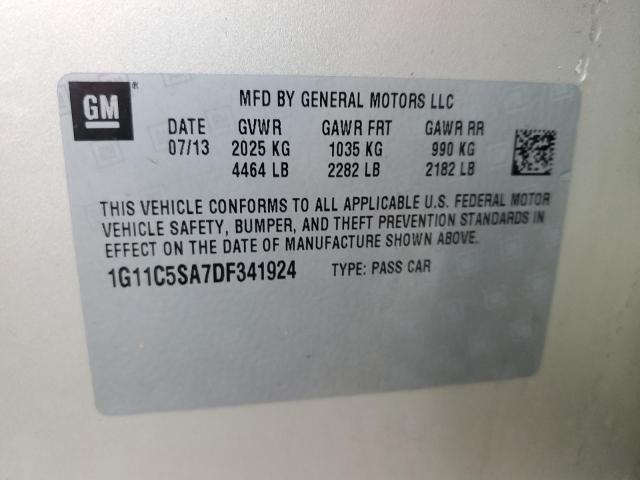 1G11C5SA7DF341924 - 2013 CHEVROLET MALIBU 1LT CREAM photo 12