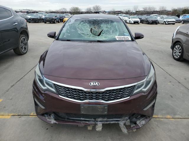 5XXGT4L32KG280332 - 2019 KIA OPTIMA LX MAROON photo 5