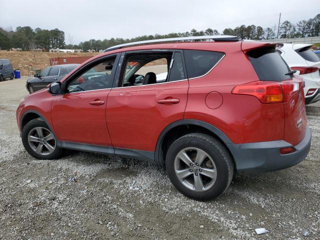 2T3WFREV1FW144467 - 2015 TOYOTA RAV4 XLE RED photo 2