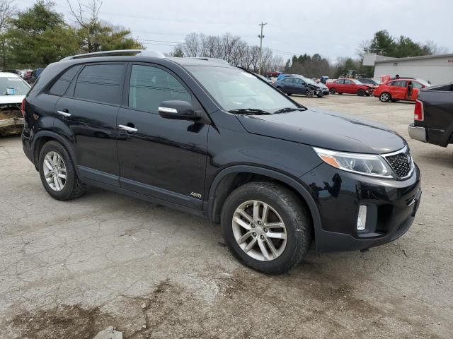 5XYKTDA71FG574953 - 2015 KIA SORENTO LX BLACK photo 4