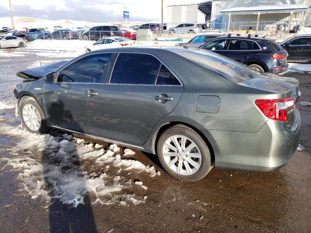 4T1BD1FK3CU013135 - 2012 TOYOTA CAMRY HYBRID GREEN photo 2