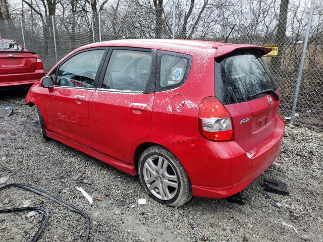 JHMGD38608S024939 - 2008 HONDA FIT SPORT RED photo 2