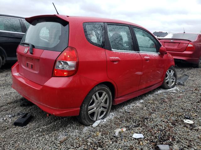 JHMGD38608S024939 - 2008 HONDA FIT SPORT RED photo 3