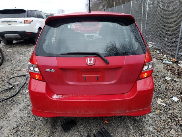 JHMGD38608S024939 - 2008 HONDA FIT SPORT RED photo 6