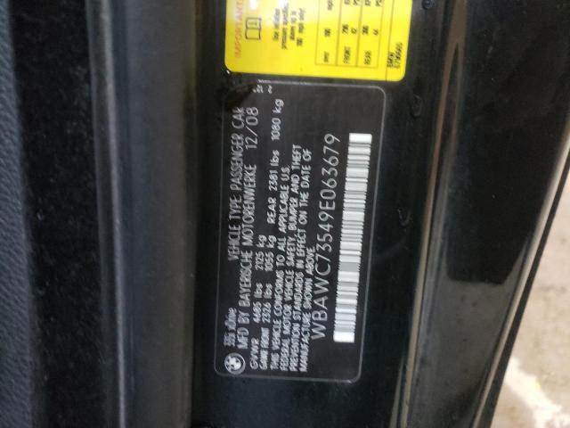 WBAWC73549E063679 - 2009 BMW 335 XI BLACK photo 12