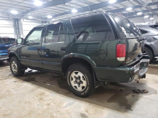 1GNDT13W52K117490 - 2002 CHEVROLET BLAZER GREEN photo 2