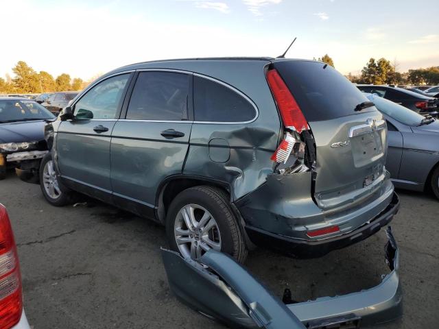 5J6RE3H51AL018513 - 2010 HONDA CR-V EX BLUE photo 2