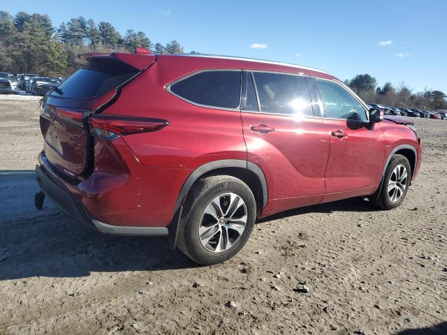 5TDGZRBH6MS093203 - 2021 TOYOTA HIGHLANDER XLE RED photo 3
