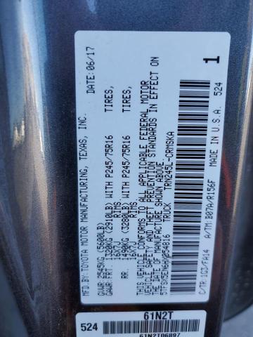 5TFSX5EN6HX054816 - 2017 TOYOTA TACOMA ACCESS CAB GRAY photo 13