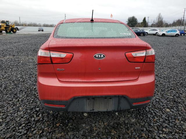 KNADM4A38C6033221 - 2012 KIA RIO LX RED photo 6