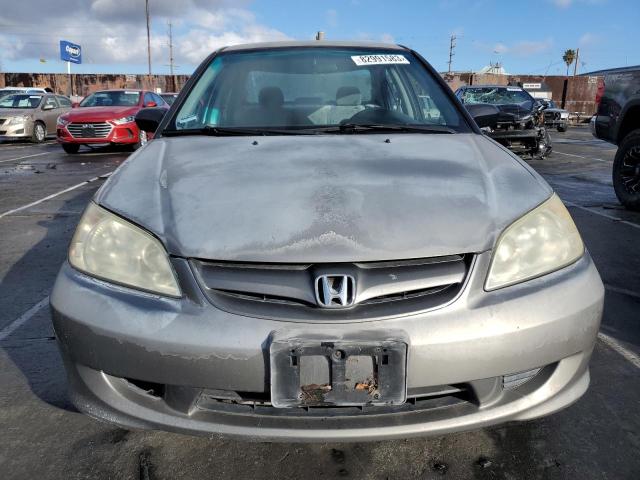 2HGES16594H571319 - 2004 HONDA CIVIC LX GRAY photo 5