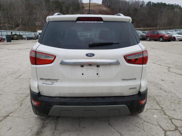 MAJ6S3KL2KC276085 - 2019 FORD ECOSPORT TITANIUM WHITE photo 6