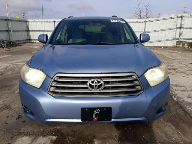 JTEDS41A382020068 - 2008 TOYOTA HIGHLANDER BLUE photo 5