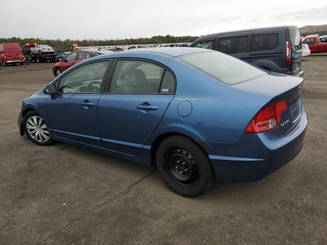 1HGFA16598L032196 - 2008 HONDA CIVIC LX BLUE photo 2