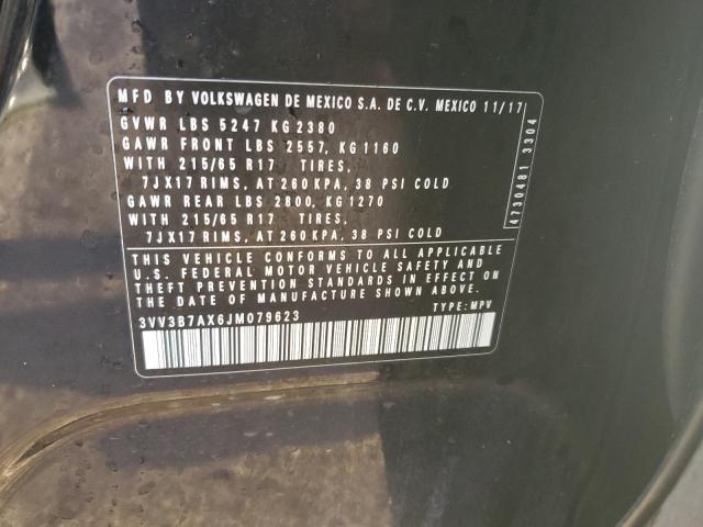 3VV3B7AX6JM079623 - 2018 VOLKSWAGEN TIGUAN SE BLACK photo 13