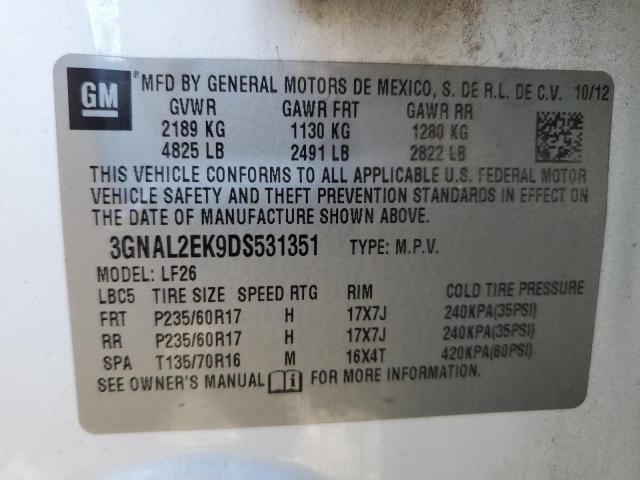 3GNAL2EK9DS531351 - 2013 CHEVROLET CAPTIVA LS 白色 照片 13