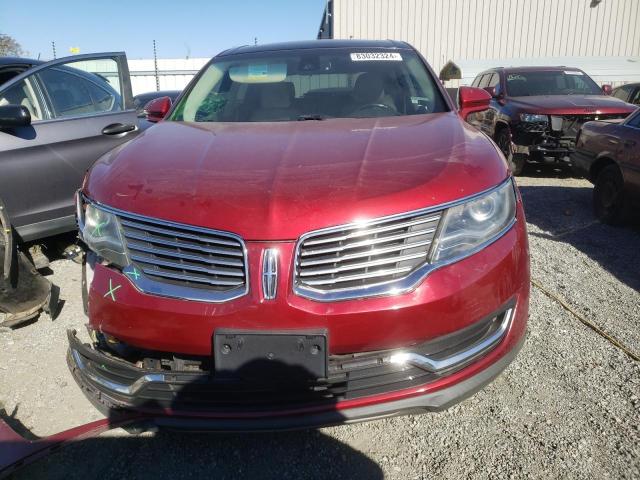 2LMTJ8LP0GBL39321 - 2016 LINCOLN MKX RESERVE Qırmızı foto 5