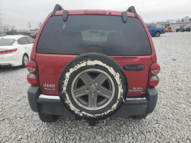 1J4GL38K76W219678 - 2006 JEEP LIBERTY RENEGADE MAROON photo 6