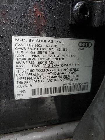 WA1VABF75HD044416 - 2017 AUDI Q7 PRESTIGE 黑色 照片 13