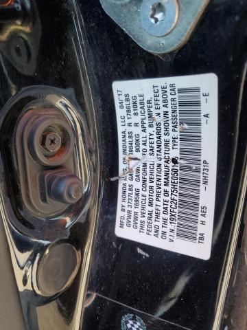 19XFC2F75HE050123 - 2017 HONDA CIVIC EX BLACK photo 12