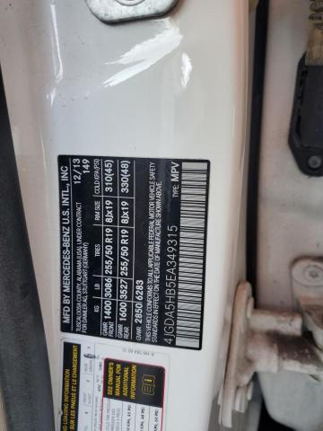 4JGDA5HB5EA349315 - 2014 MERCEDES-BENZ ML 350 4MATIC WHITE photo 13