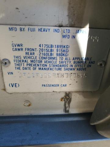 JF1SF6559XH747645 - 1999 SUBARU FORESTER S 银色 照片 13