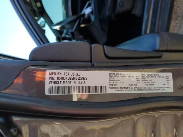 1C4RJFLG5MC627975 - 2021 JEEP GRAND CHER TRAILHAWK ნაცრისფერი ფოტო 13