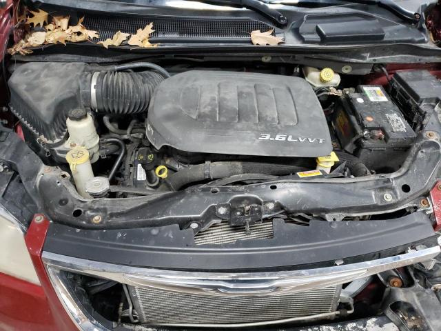 2C4RC1CG5CR267142 - 2012 CHRYSLER TOWN & COU TOURING L BURGUNDY photo 12