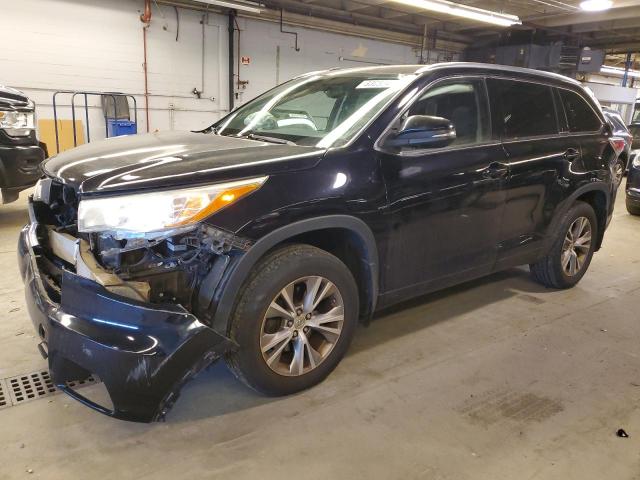 5TDJKRFH1FS145554 - 2015 TOYOTA HIGHLANDER XLE BLACK photo 1