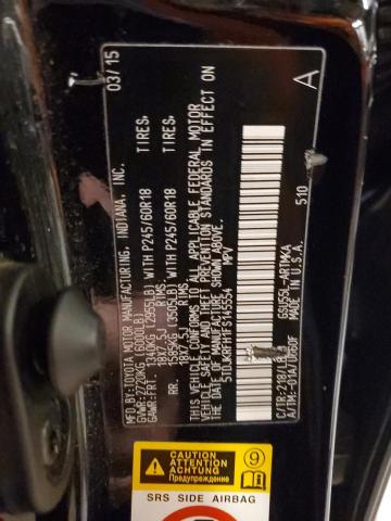 5TDJKRFH1FS145554 - 2015 TOYOTA HIGHLANDER XLE BLACK photo 13