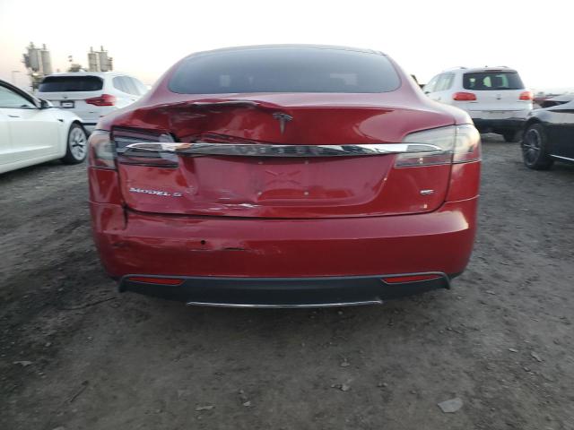 5YJSA1H19EFP52863 - 2014 TESLA MODEL S RED photo 6