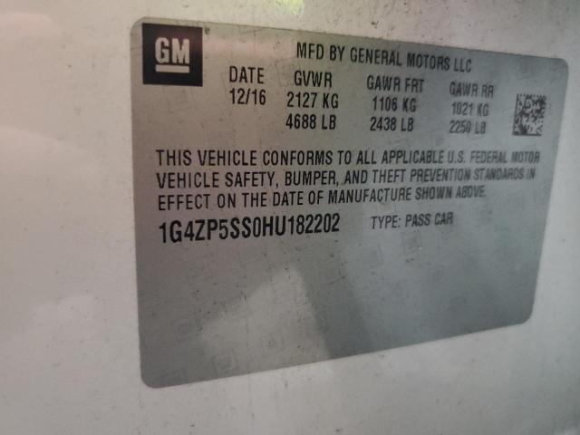 1G4ZP5SS0HU182202 - 2017 BUICK LACROSSE ESSENCE WHITE photo 13