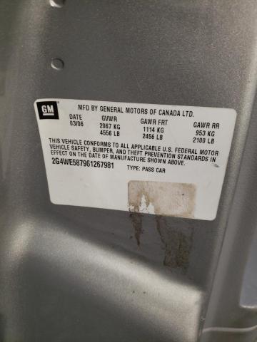 2G4WE587961267981 - 2006 BUICK LACROSSE CXS BEIGE photo 12