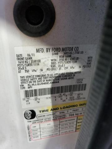 5LMJJ2J54BEJ08644 - 2011 LINCOLN NAVIGATOR 白色 照片 13