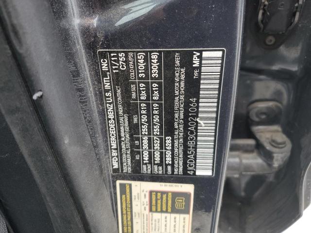 4JGDA5HB3CA021064 - 2012 MERCEDES-BENZ ML 350 4MATIC GRAY photo 14