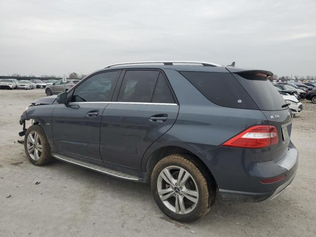 4JGDA5HB3CA021064 - 2012 MERCEDES-BENZ ML 350 4MATIC GRAY photo 2
